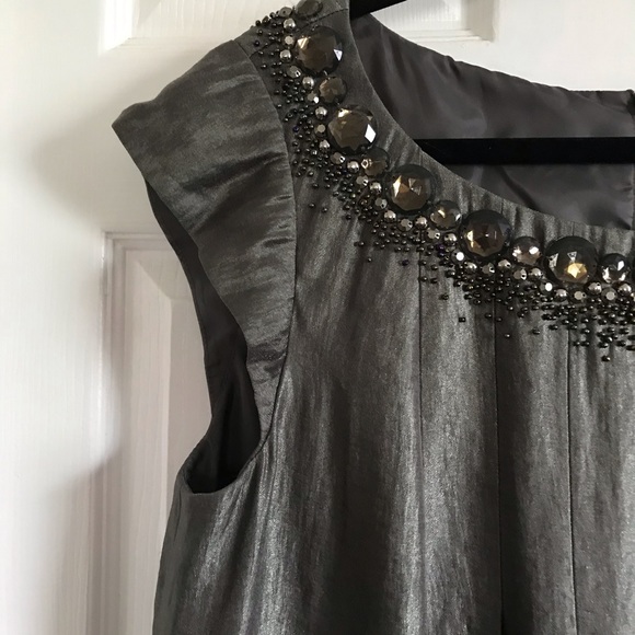 Gray jewel neck size 18 mini dress - Picture 6 of 8
